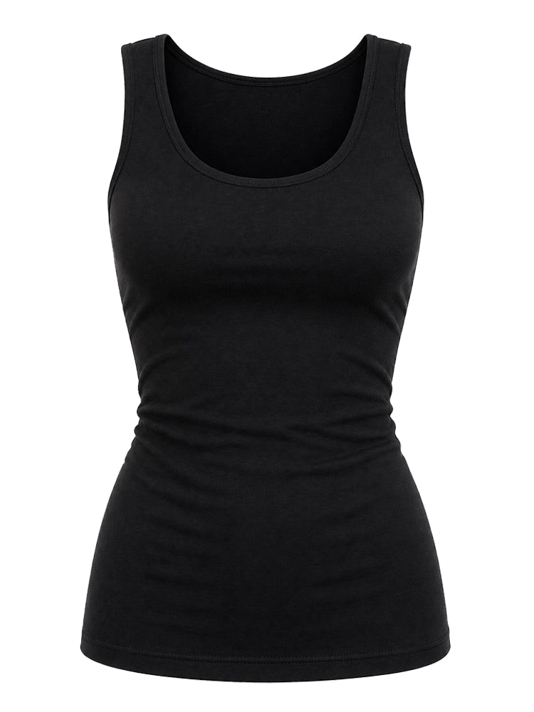 Black tank top on a white background
