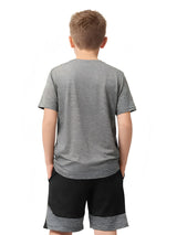 Boys Grey Melange T Shirt & Shorts Set