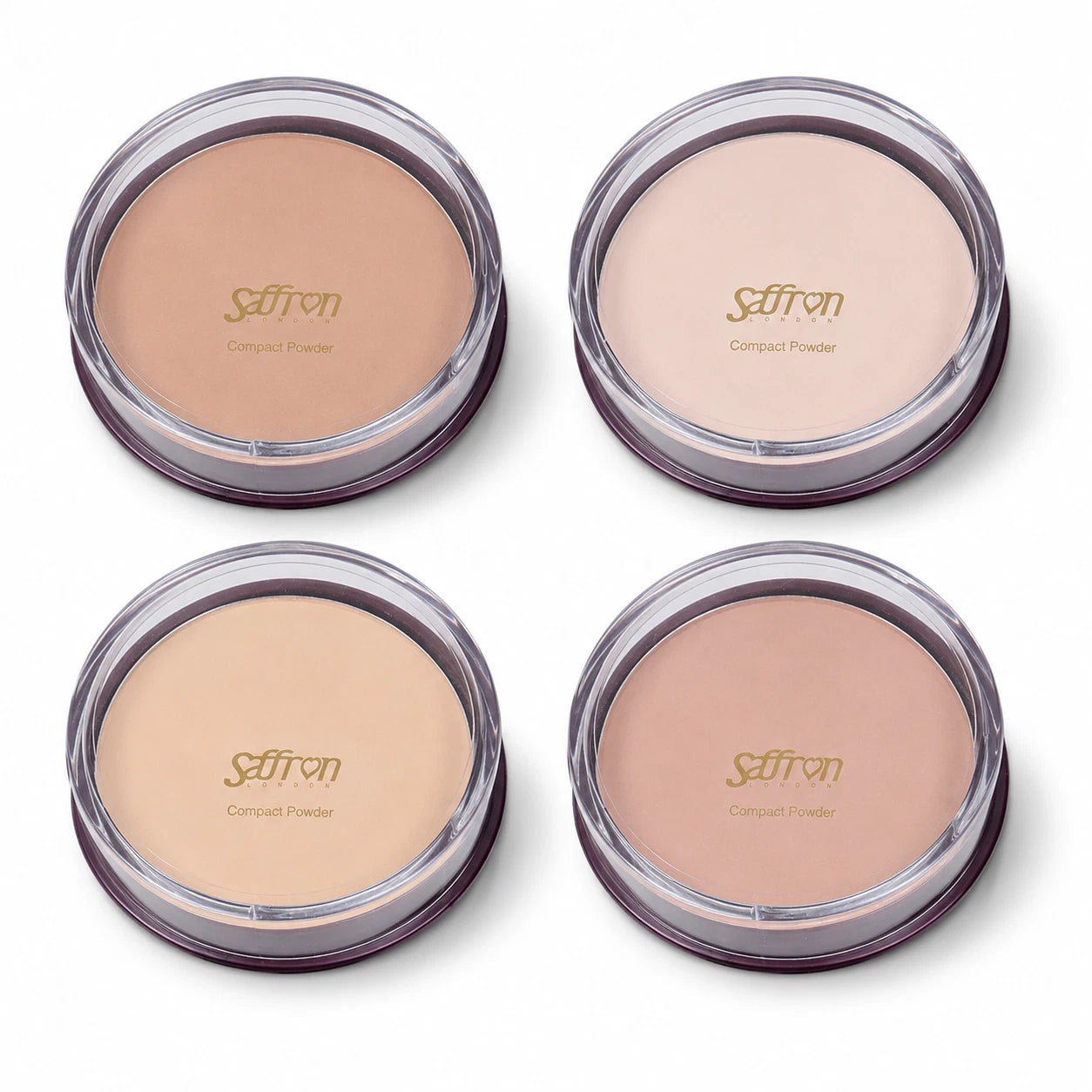 Compact Pressed Face Powder, Long-Lasting Matte Makeup 12g, 12 Shades