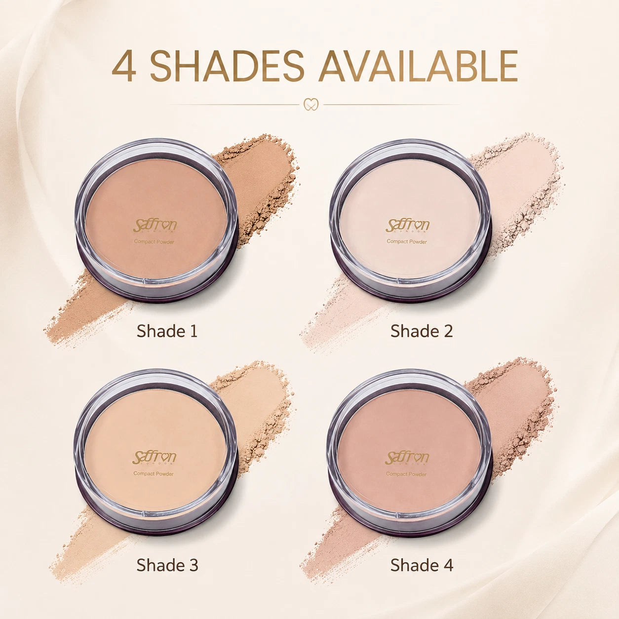 Compact Pressed Face Powder, Long-Lasting Matte Makeup 12g, 12 Shades