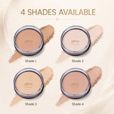 Compact Pressed Face Powder, Long-Lasting Matte Makeup 12g, 12 Shades
