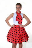 Women's 18 inches Polka Dot Vintage 50s/60s School Skirt