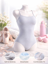 Crazy Chick Adult Cotton Camisole Sleeveless Bodysuit Leotard Top for Ballet Dancewear Gym
