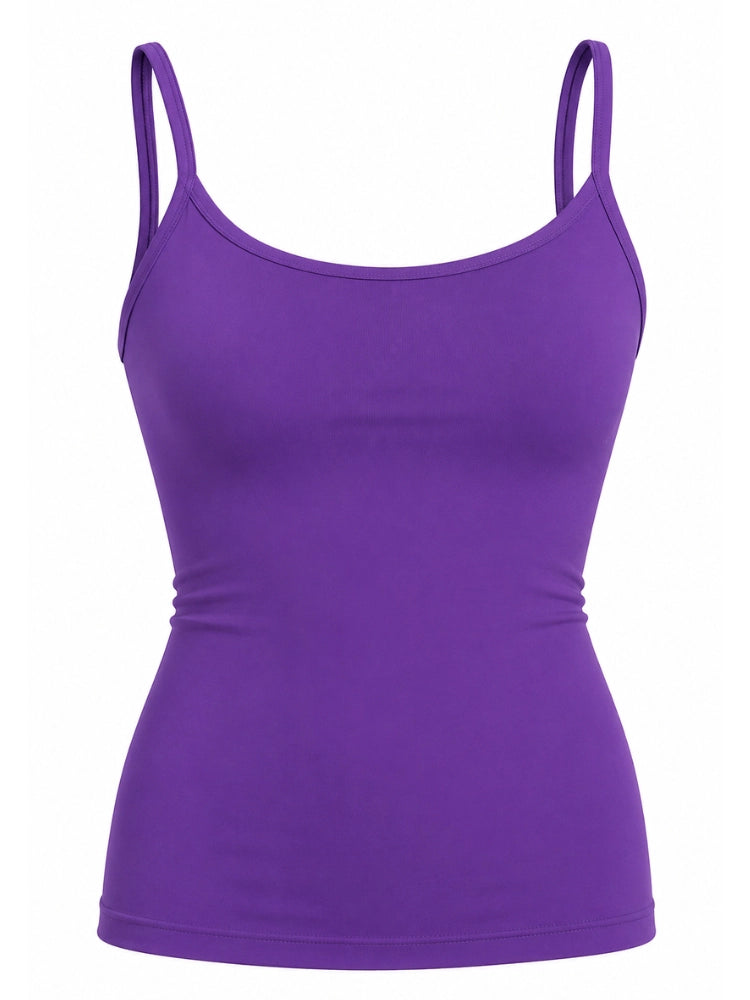 Crazy Chick Ladies Microfibre Purple Vest Top