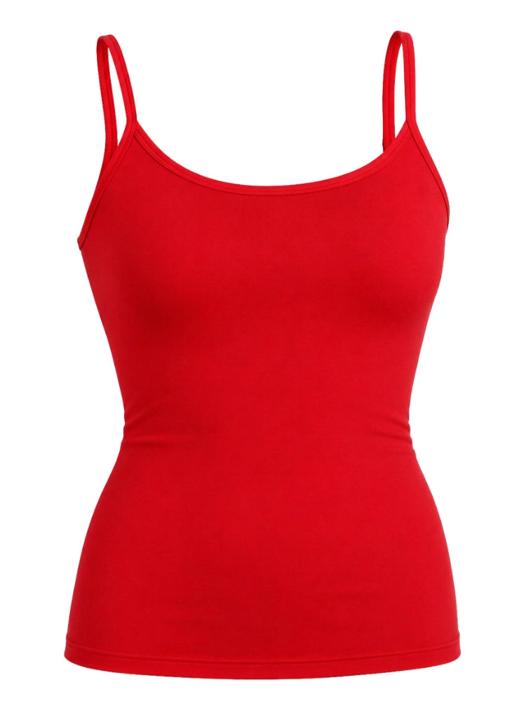 Crazy Chick Ladies Microfibre Red Vest Top