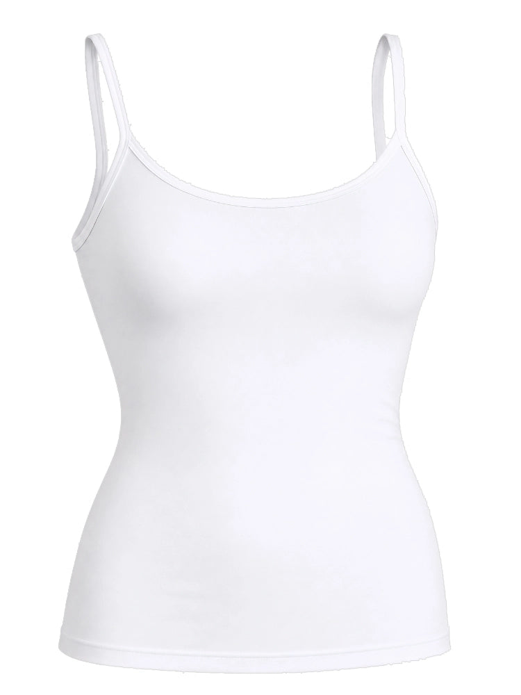 Crazy Chick Ladies Microfibre White Vest Top