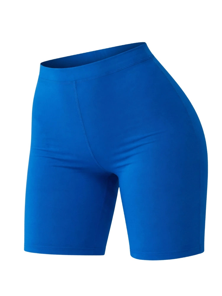 Crazy Chick Ladies Royal Blue Microfibre Cycling Shorts For Sports & Gym