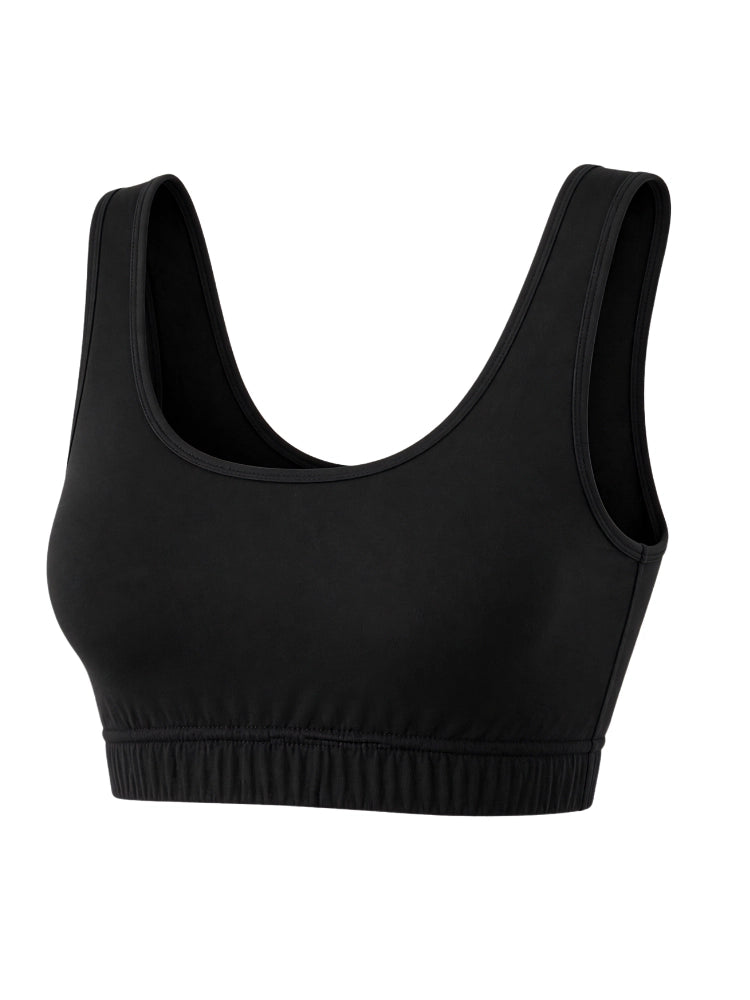 Crazy Chick Ladies Sleeveless Black Crop Top