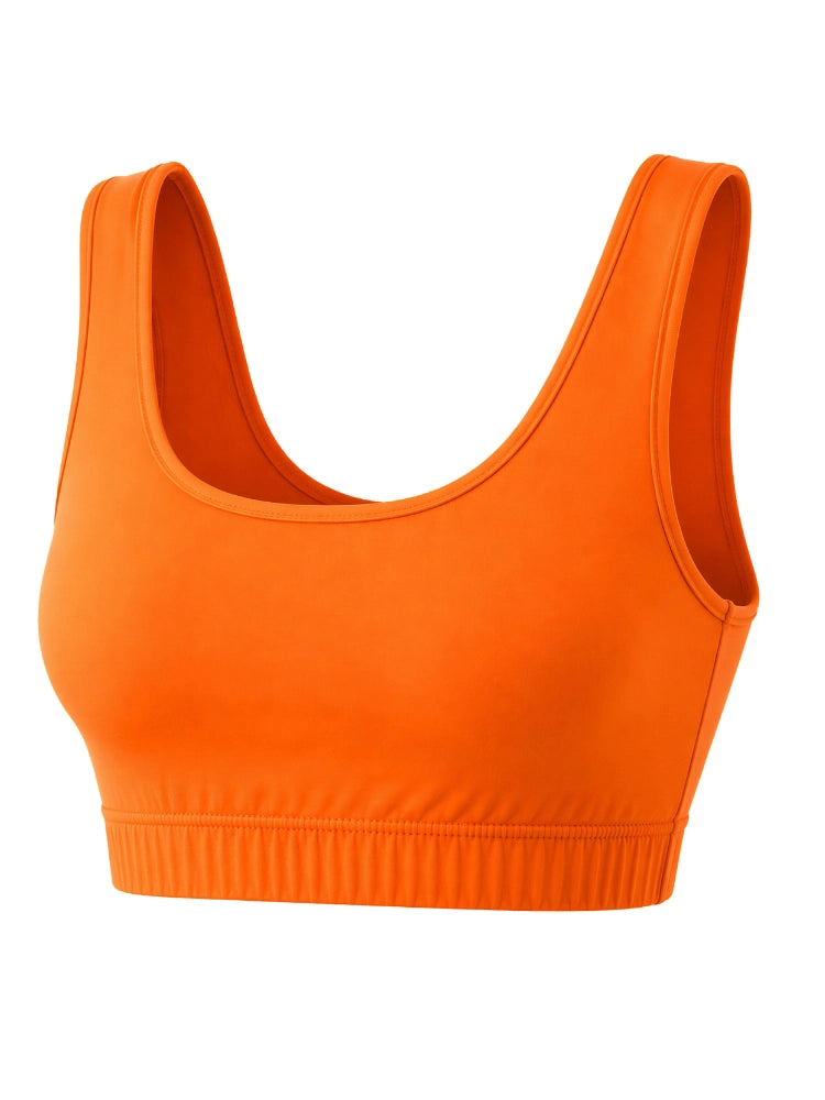 Crazy Chick Ladies Sleeveless Orange Crop Top