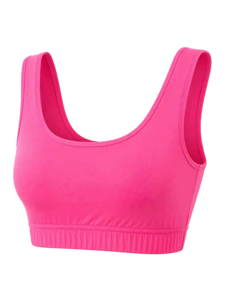 Crazy Chick Ladies Sleeveless Pink Crop Top