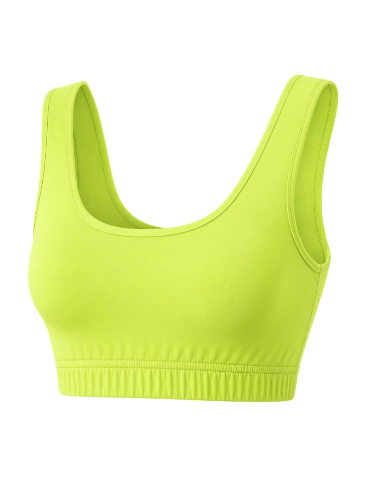 Crazy Chick Ladies Sleeveless Yellow Crop Top
