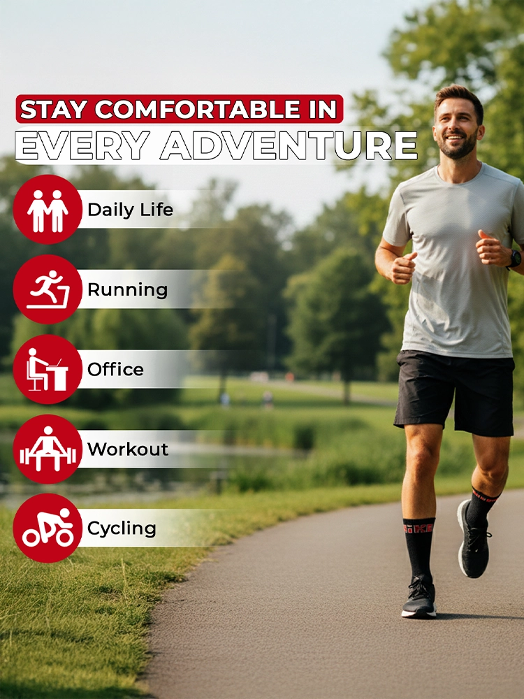 Active Star Hike Socks 3 Pack in Jet Black