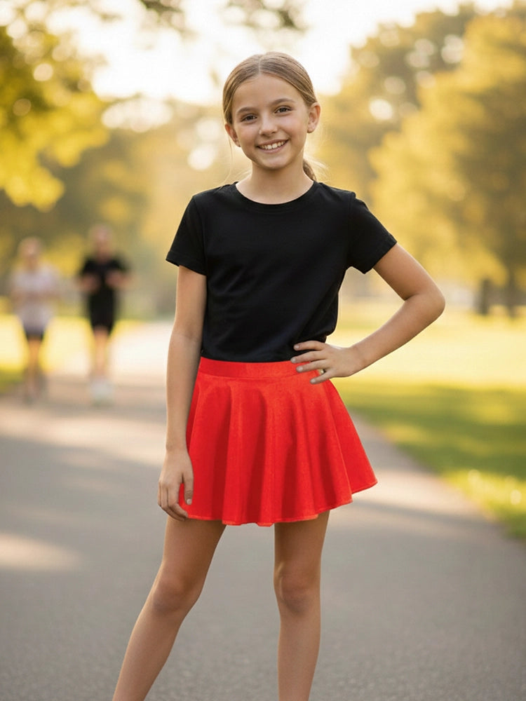 Girls Pleated Circular Skirt