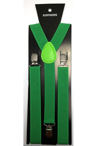 Adjustable Men's Suspenders Plain Braces With Strong Metal Clips