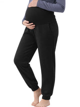 Women's Pregnancy Fleece Joggers Ankle Length Maternity Pant