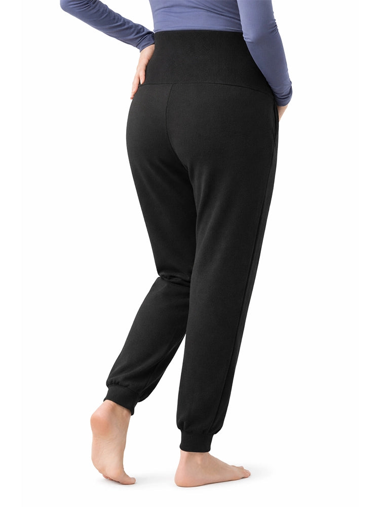 Women's Pregnancy Fleece Joggers Ankle Length Maternity Pant