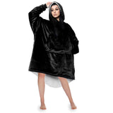 Hug & Snug Ladies Black Blanket Hoodie