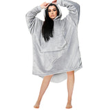 Hug & Snug Ladies Grey Blanket Hoodie