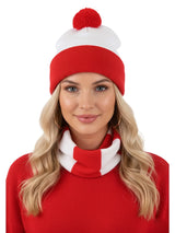 Knitted Red & White Christmas Hat