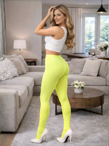 Adult Crazy Chick Opaque Yellow Tights