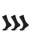 Ladies Essential Jet Black Cotton Comfort Socks 3 Pack