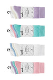 Ladies Pastel Cotton Rich Soft Comfort Socks 3 Pack