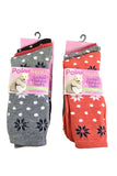 Ladies Winter Thermal Snowflake Patterned Socks 3 Pack