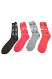 Ladies Winter Thermal Snowflake Patterned Socks 3 Pack