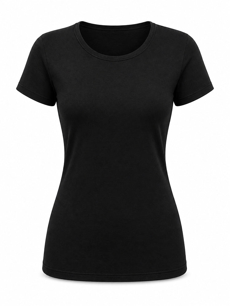Ladies Black Heat Control Thermal T-Shirt