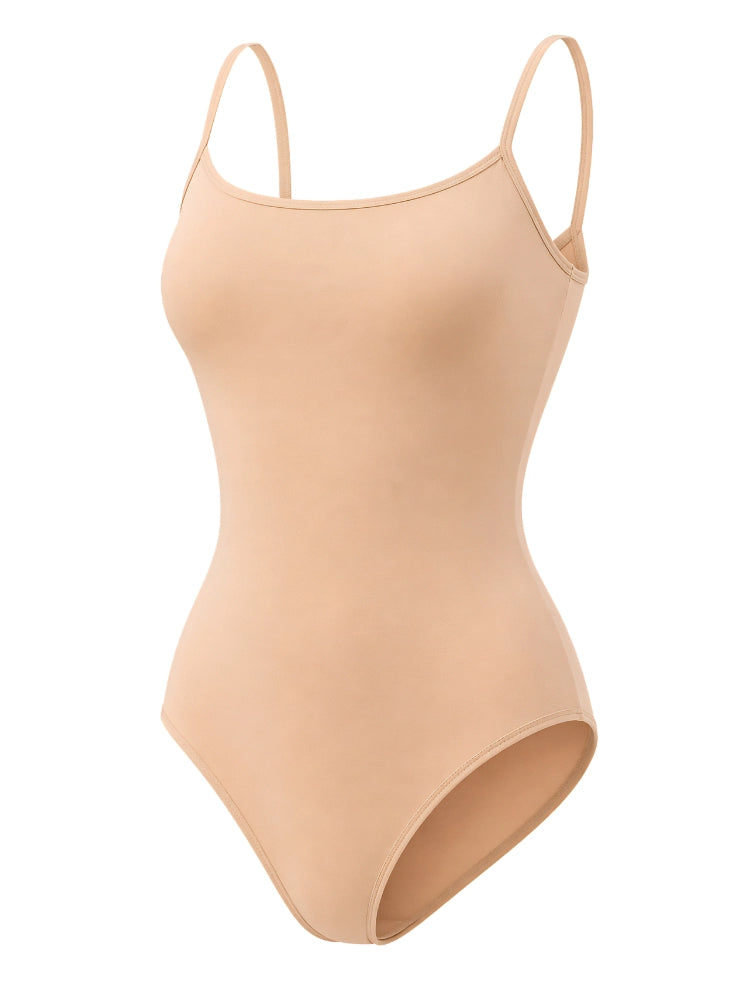 Ladies Cotton Nude Camisole Sleeveless Bodysuit Leotard