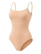 Ladies Cotton Nude Camisole Sleeveless Bodysuit Leotard