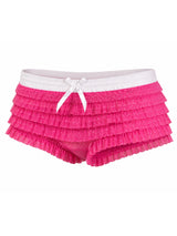 Ladies Fuchsia White Ruffle Knickers
