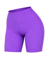 Ladies Purple Microfibre Cycling Shorts For Sports & Gym