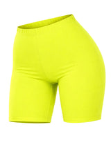 Ladies Yellow Microfibre Cycling Shorts For Sports & Gym