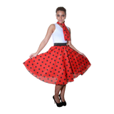 Women's 26 inches Polka Dot Vintage 50s/60s School Skirt