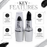 Long-Lasting Bold Black Lipstick, Gothic Halloween Lip Makeup
