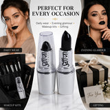 Long-Lasting Bold Black Lipstick, Gothic Halloween Lip Makeup
