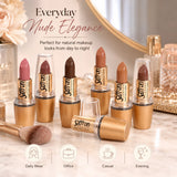 Long-Lasting Matte Nude Lipstick Makeup, 12 Shades