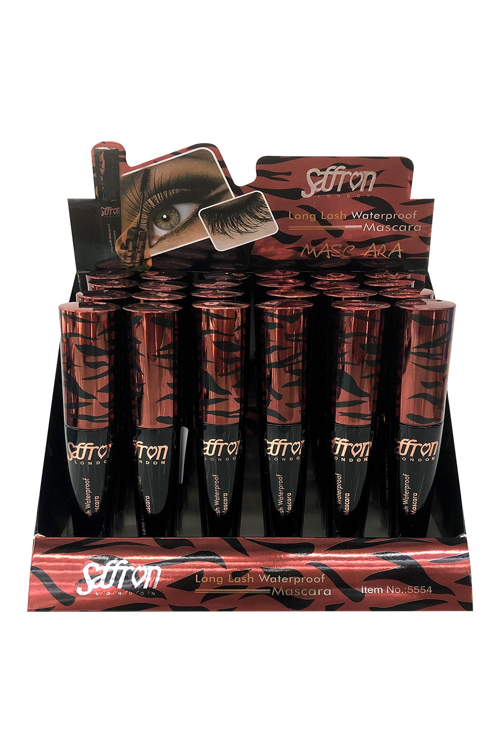 Long Lash Mascara Black Waterproof Smudge Resistant & Volumizing Pack of 24