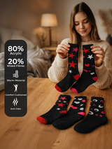 Active Star Ladies Thermal Fashion Socks (Pack of 3 Pairs)