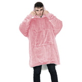 Men Pink Blanket Hoodie