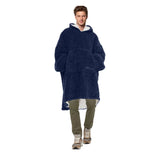 Men's Teddy Fabric Hoodie Blanket