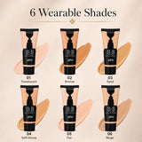 Moisturising BB Cream Face Makeup, Natural Finish, 6 Shades