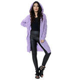 Ladies Open Front Cable Knit Cardigan