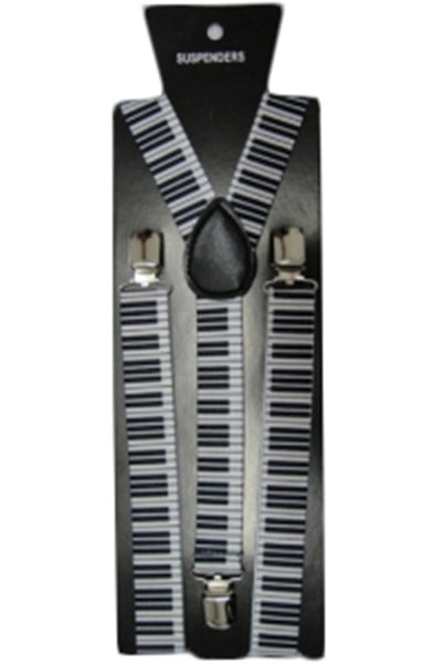 Adjustable Men's Printed Braces 2.5 cm With Strong Metal Clips