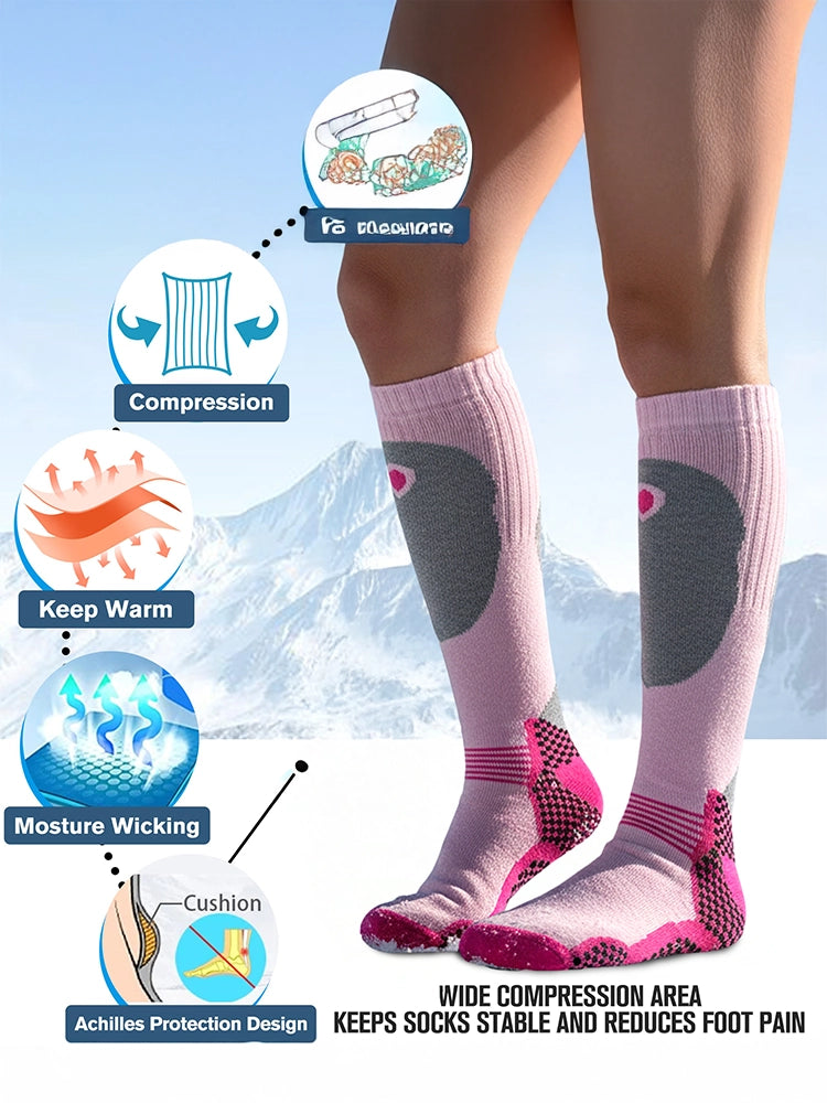 Ladies Full Cushion Ski Socks One Pair