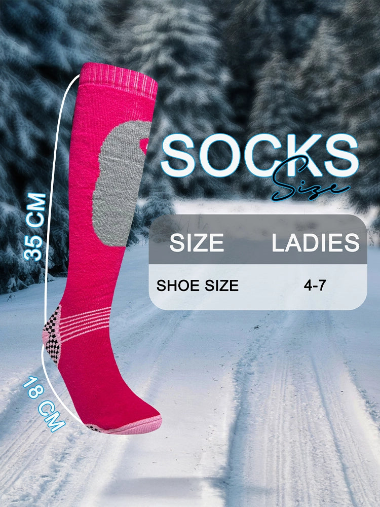 Ladies Full Cushion Ski Socks One Pair