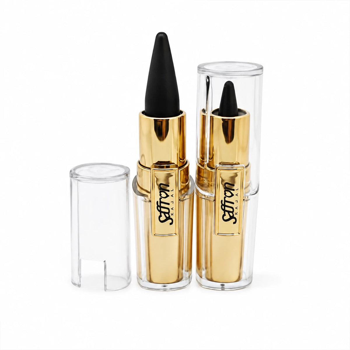 Saffron Black Bold Kajal Smudge-Proof Long-Lasting Eyeliner 1 Piece or Tray of 24
