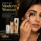 Saffron Black Bold Kajal Smudge-Proof Long-Lasting Eyeliner 1 Piece or Tray of 24