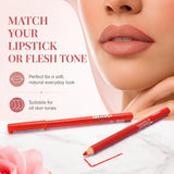 Long-Lasting Lip Liner Pencil Makeup, Red & Wine Shades